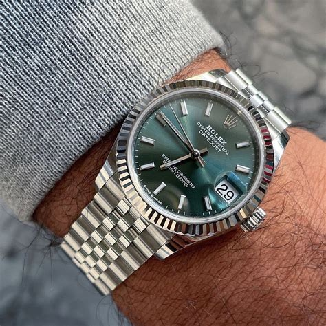 rolex green dial datejust